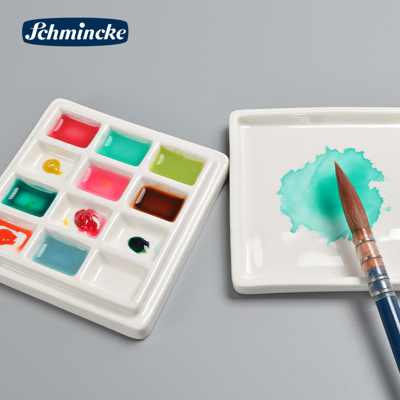 Palette sứ pha màu schmincke (12 ô)