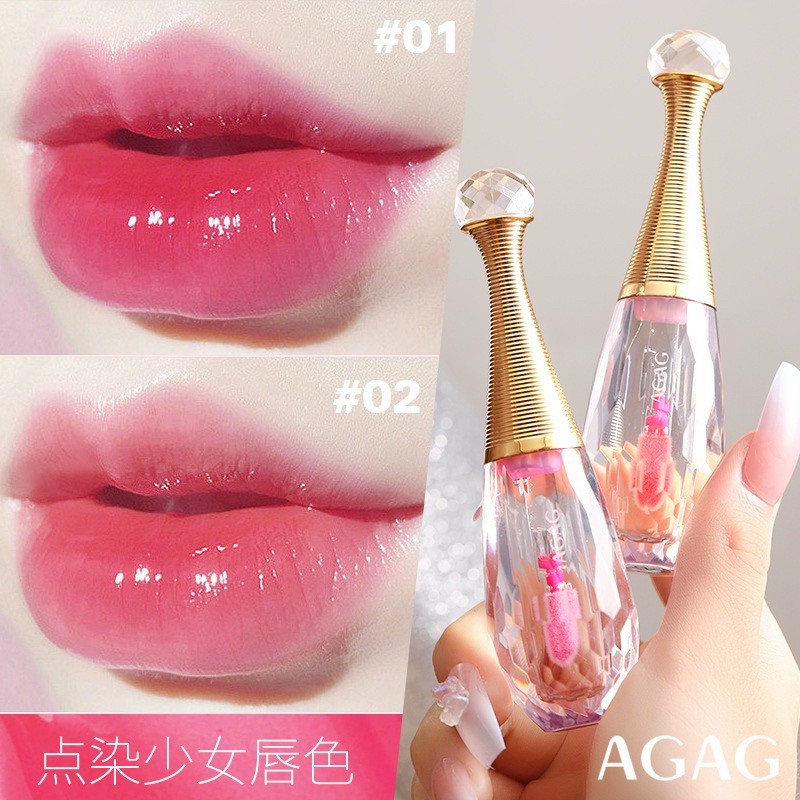Son bóng agag mềm trong suốt dưỡng ẩm đổi màu theo nhiệt độ