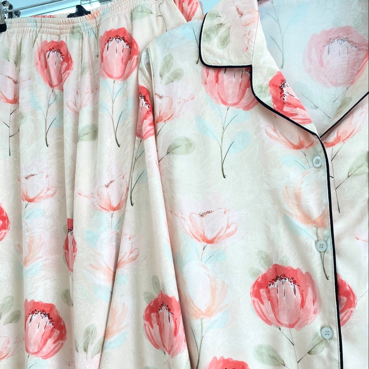 VIBES Pijama dài tay Lụa gấm Jolie Long Sleeve Py Set