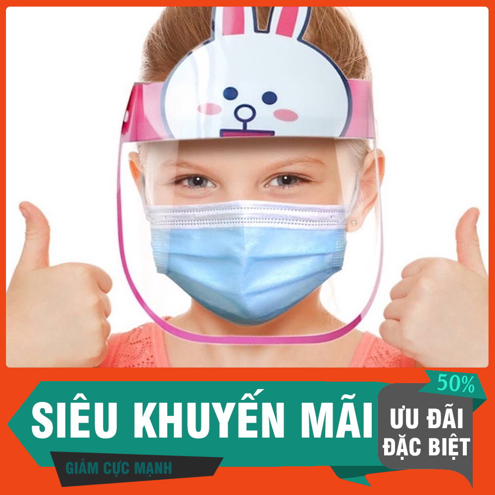 Kính chống giọt bắn trẻ em - Tấm chắn giọt bắn phòng dịch cho trẻ em ( loại có dây chun)