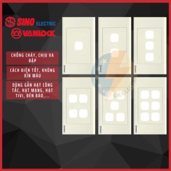 Mặt công tắc sino-vanlock series s18 - 1,2,3,4,5,6 lỗ