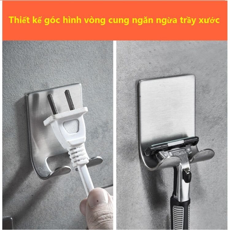 Móc treo đồ dán tường inox 304 siêu dính