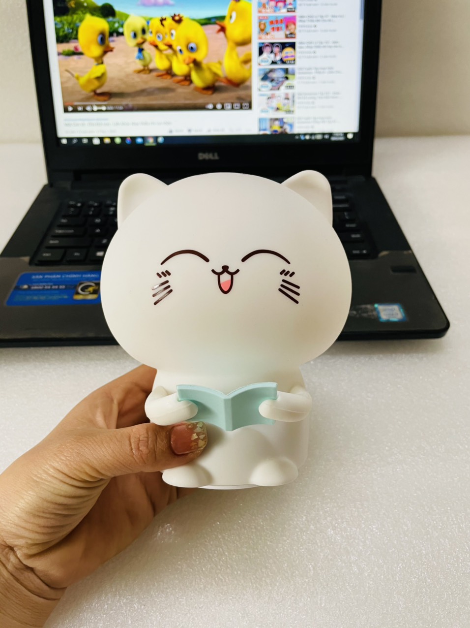 Đèn ngủ Silicon mèo con đáng yêu (Có 2 loại: không có chức năng ghi âm và có chức năng ghi âm)