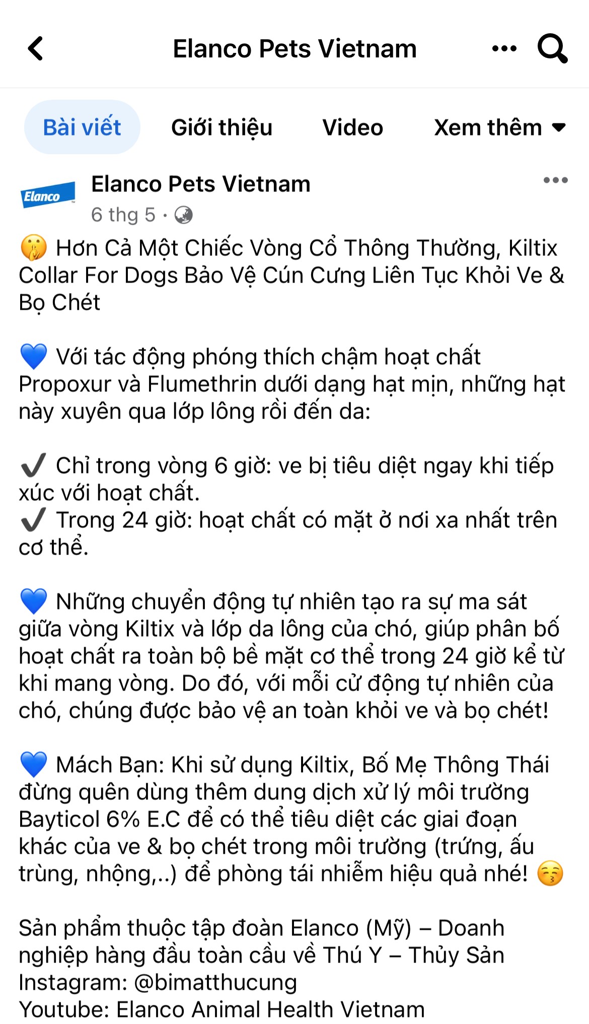 Vòng đeo cổ Kiltix diệt ve, bọ chét (chó dưới 20kg)