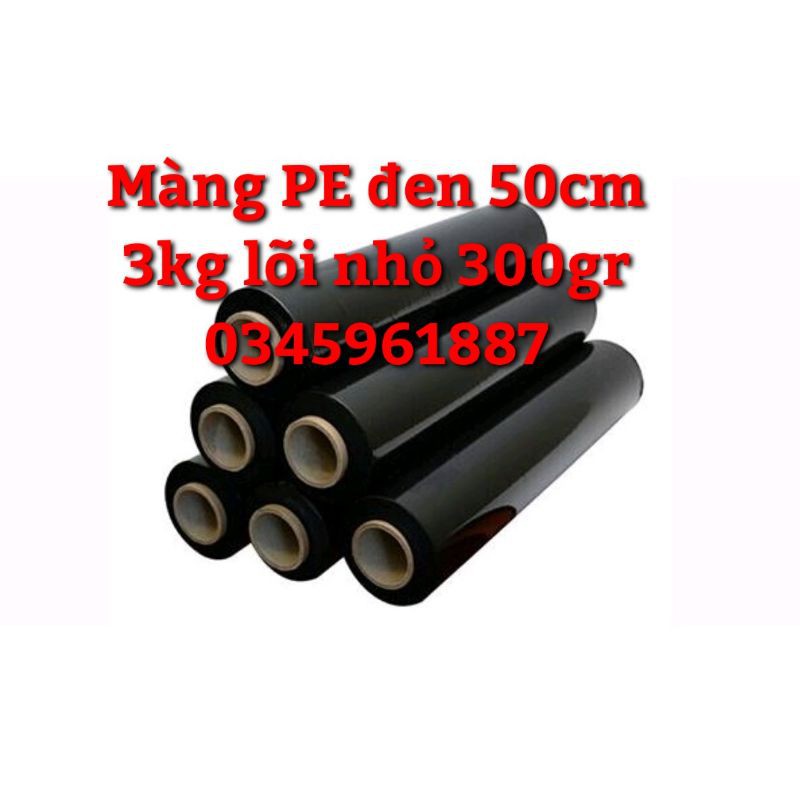 [HCM][GIÁ SỈ] Màng quấn pe đen 50cm 3ký lõi 300gr