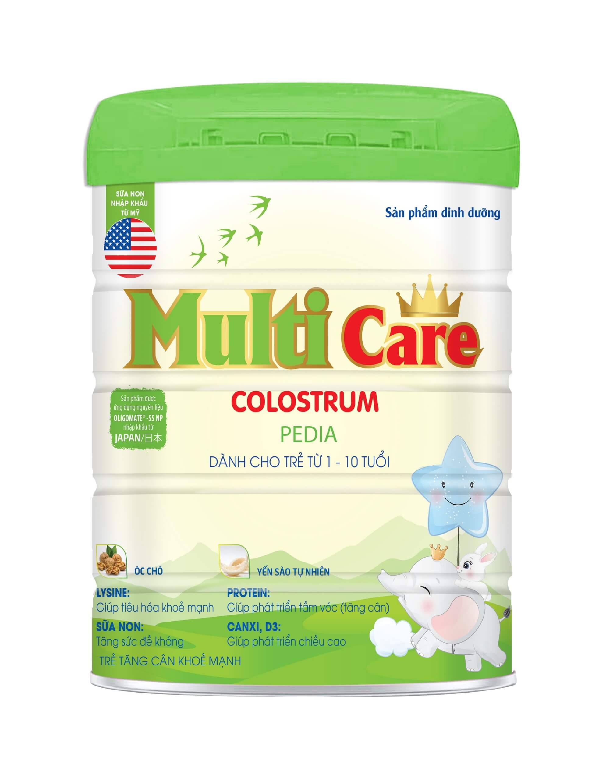 Sữa bột tăng cân khỏe mạnh Multicare Pedia (1-10 tuổi) 900g
