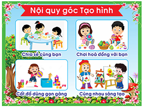 TRANH GÓC MẦM NON - NỘI QUY GÓC CHƠI (BÁN LẺ)