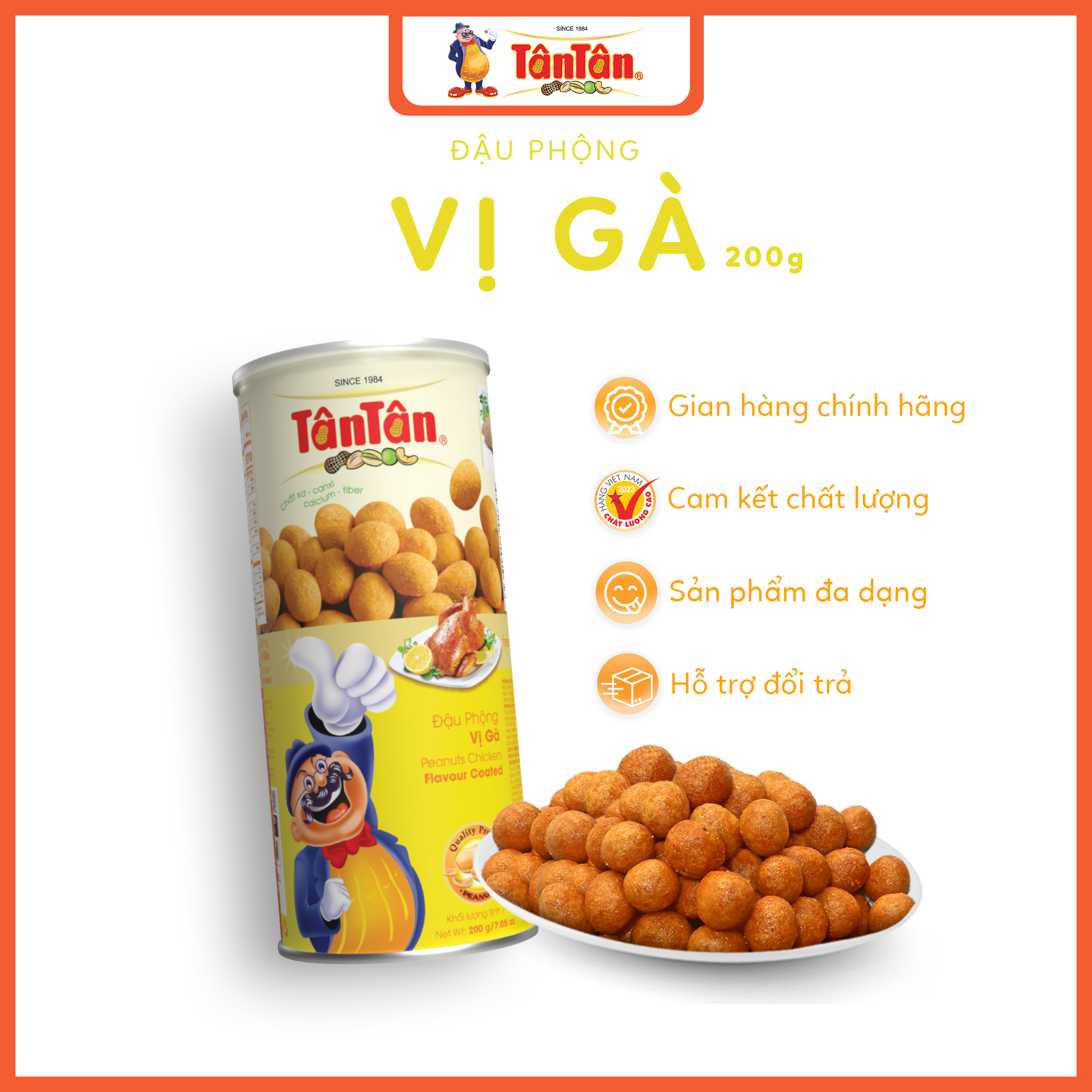 Đậu phộng vị Gà Tân Tân 200g