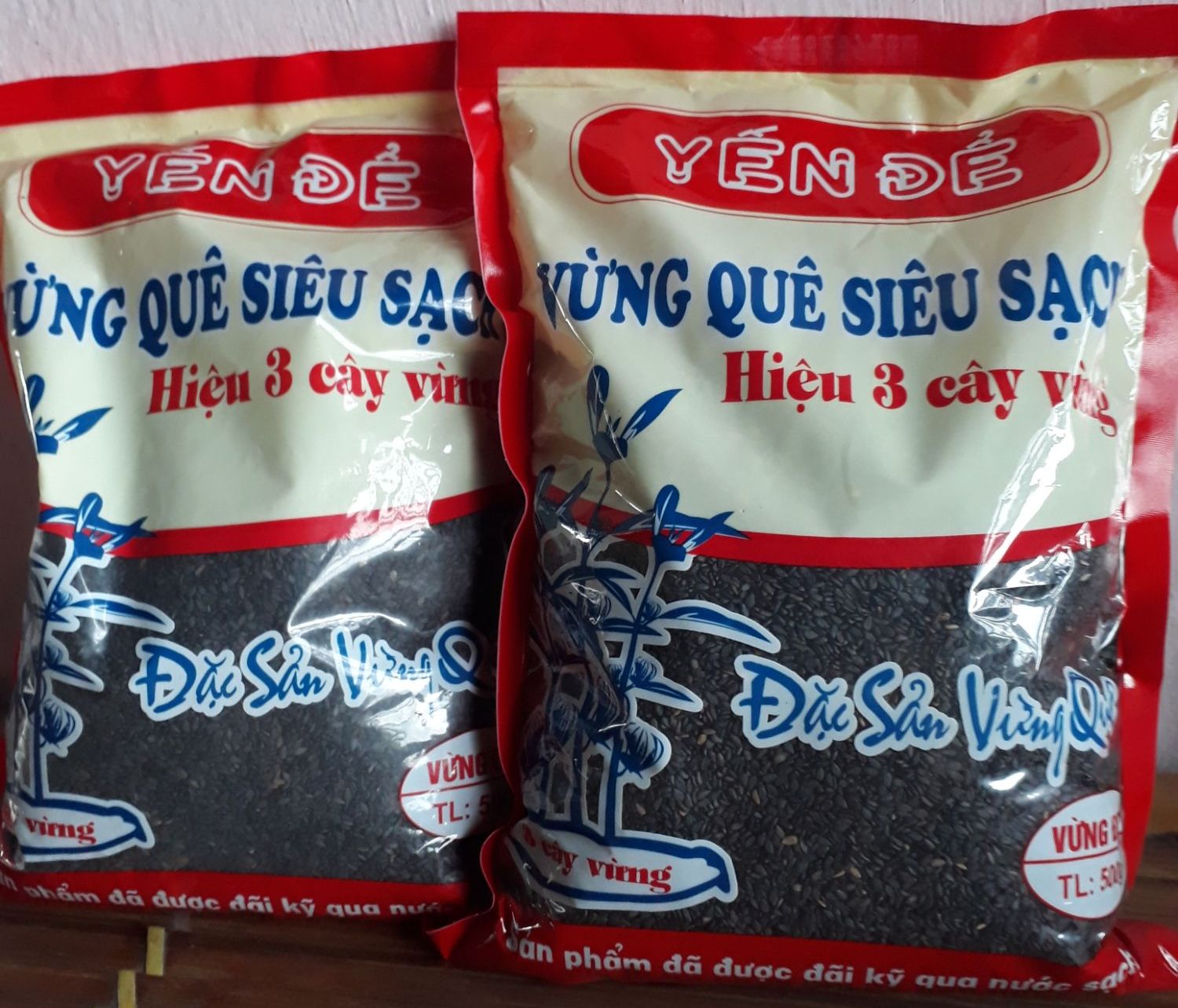Vừng/Mè đen siêu sạch Yến Để, gói 500g