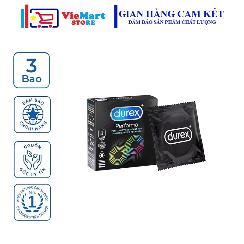 Bao cao su Durex Performa 3 bao / hộp