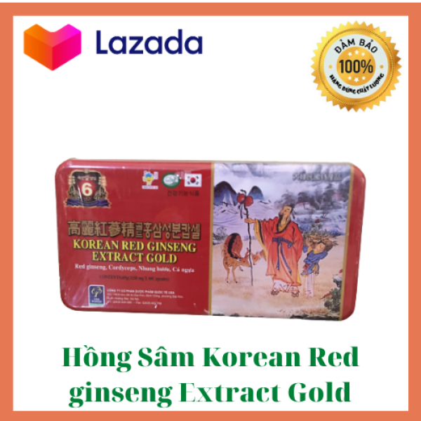 Viên Đạm Hồng Sâm Korean Red ginseng Extract Gold - Hộp 60 Viên Nang Mềm Bồi Bổ Sức Khỏe cao cấp