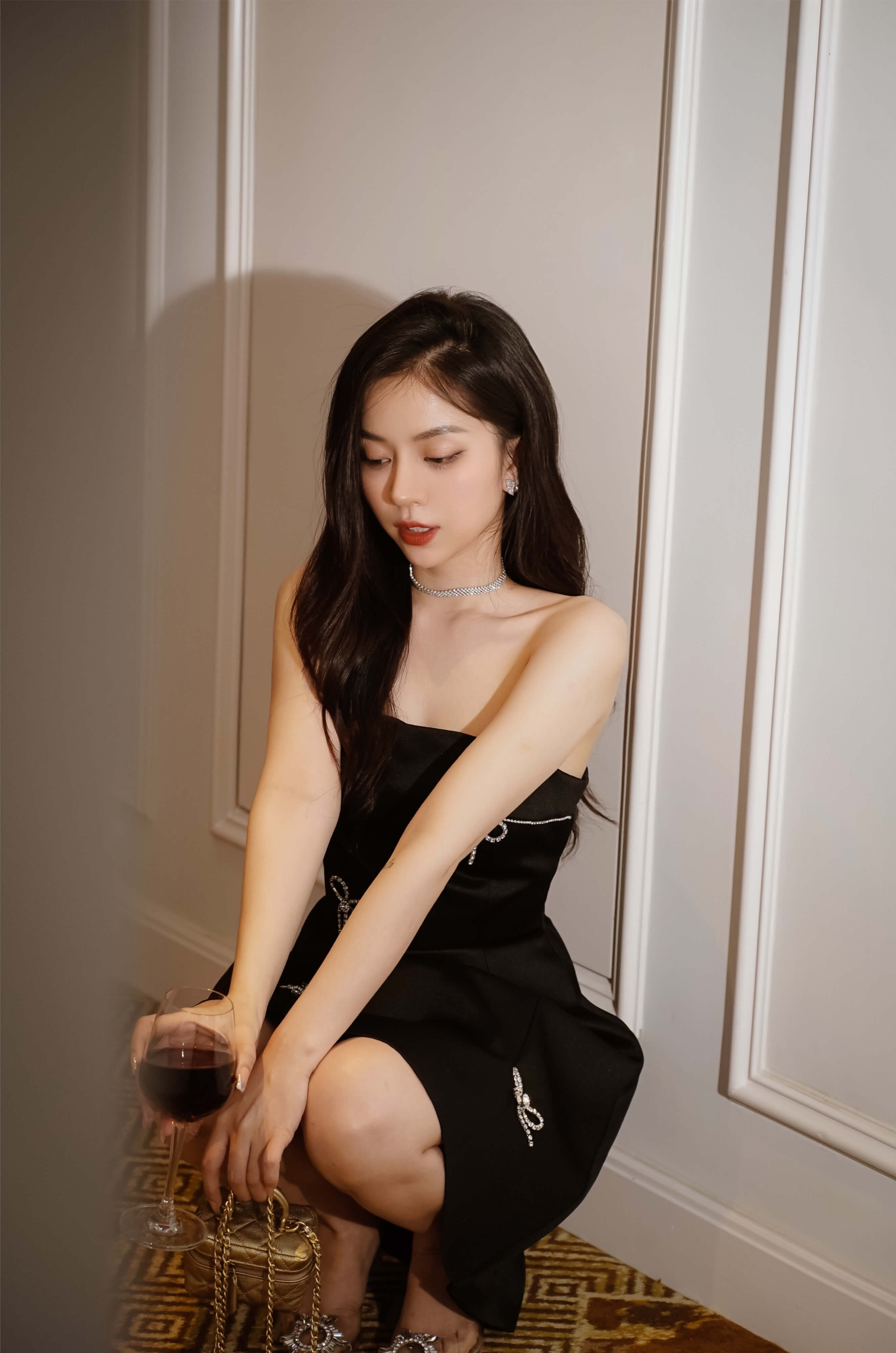 Đầm Cup Ngực Đính Nơ - Đầm nữ Xipi