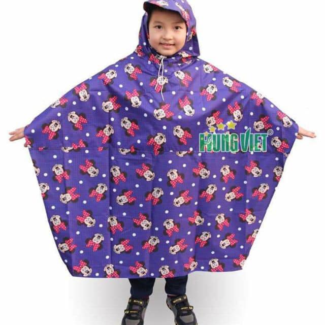 Áo mưa choàng trẻ em vải siêu nhẹ cao cấp