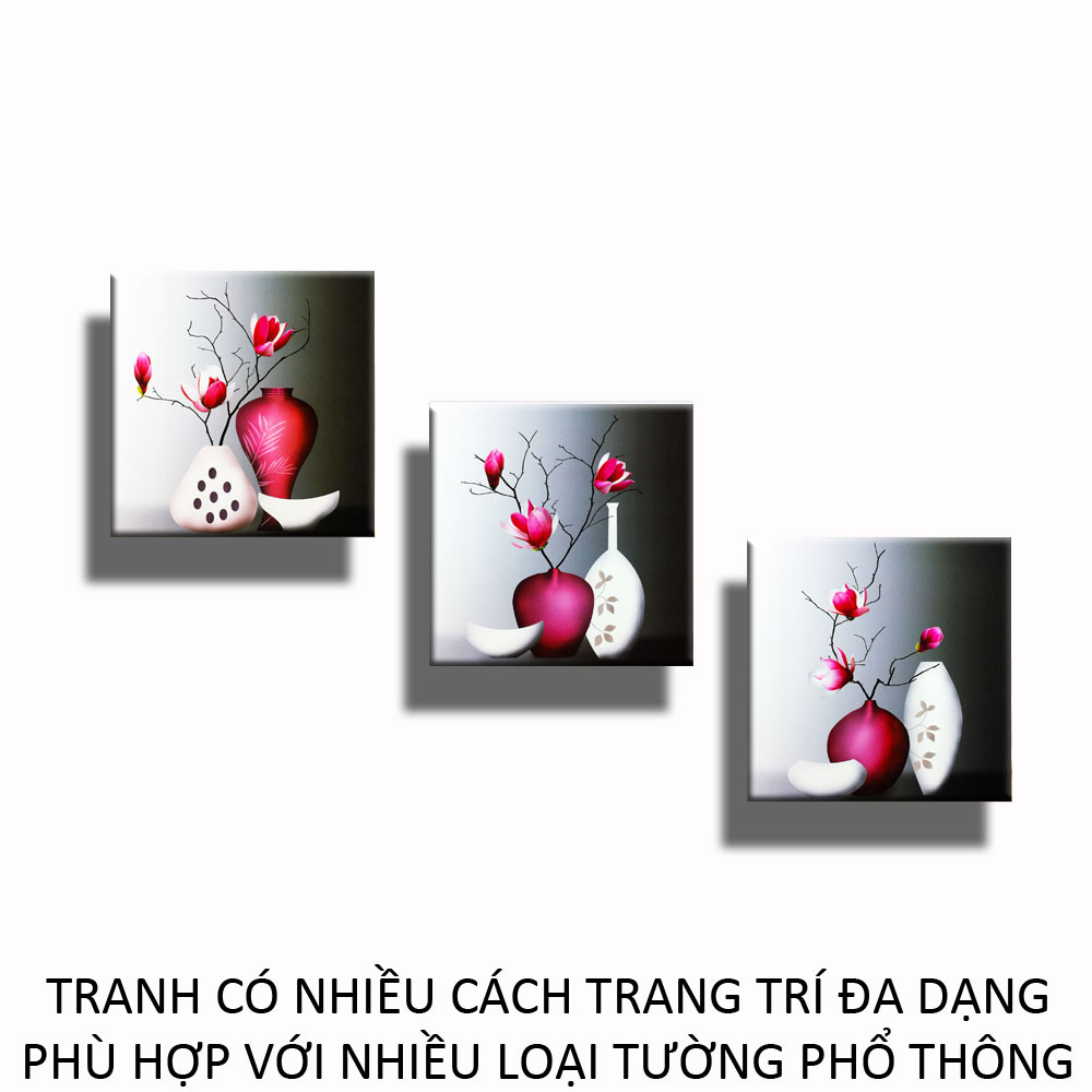 Tranh Treo Tường - Hạnh Phúc Và Bình An 01 - Tranh Minh Hiền (3 tranh - 40 x 40cm/tấm)
