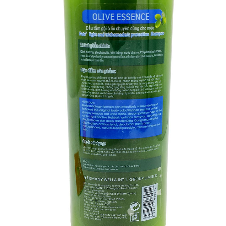 Sữa tắm cho chó mèo 450ml Olive Essence