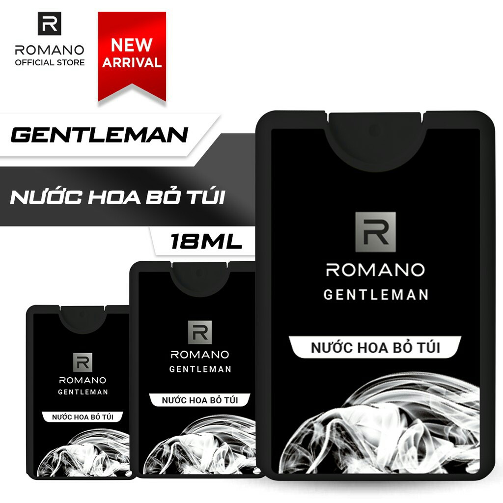 [HCM]Combo 3 chai nước hoa bỏ túi Romano Gentleman 18ml*3