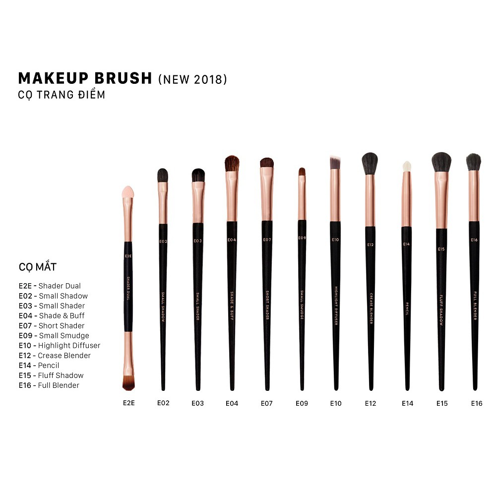 [HCM] Cọ Mắt Vacosi Hàn Quốc Makeup Brush Các Loại