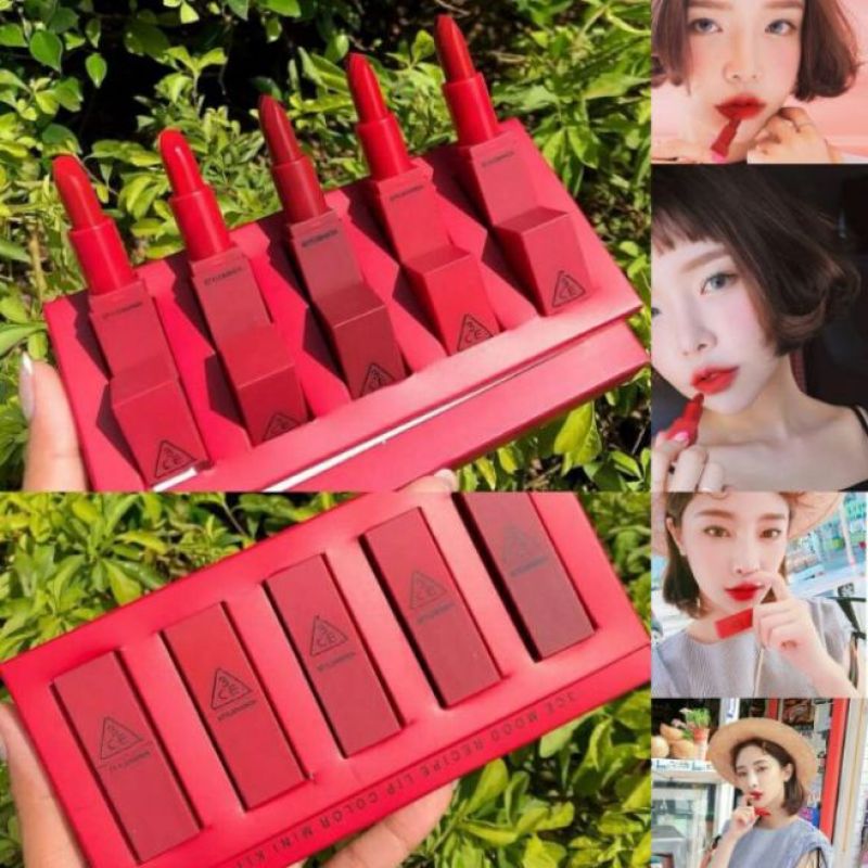 Set son 3ce mini tông đỏ