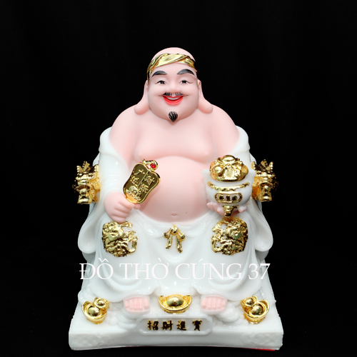 [ CAO 25 CM ] THẦN TÀI THỔ ĐỊA PHÚ QUÝ - MÀU TRẮNG [ COMPOSITE + BỘT ĐÁ  ]