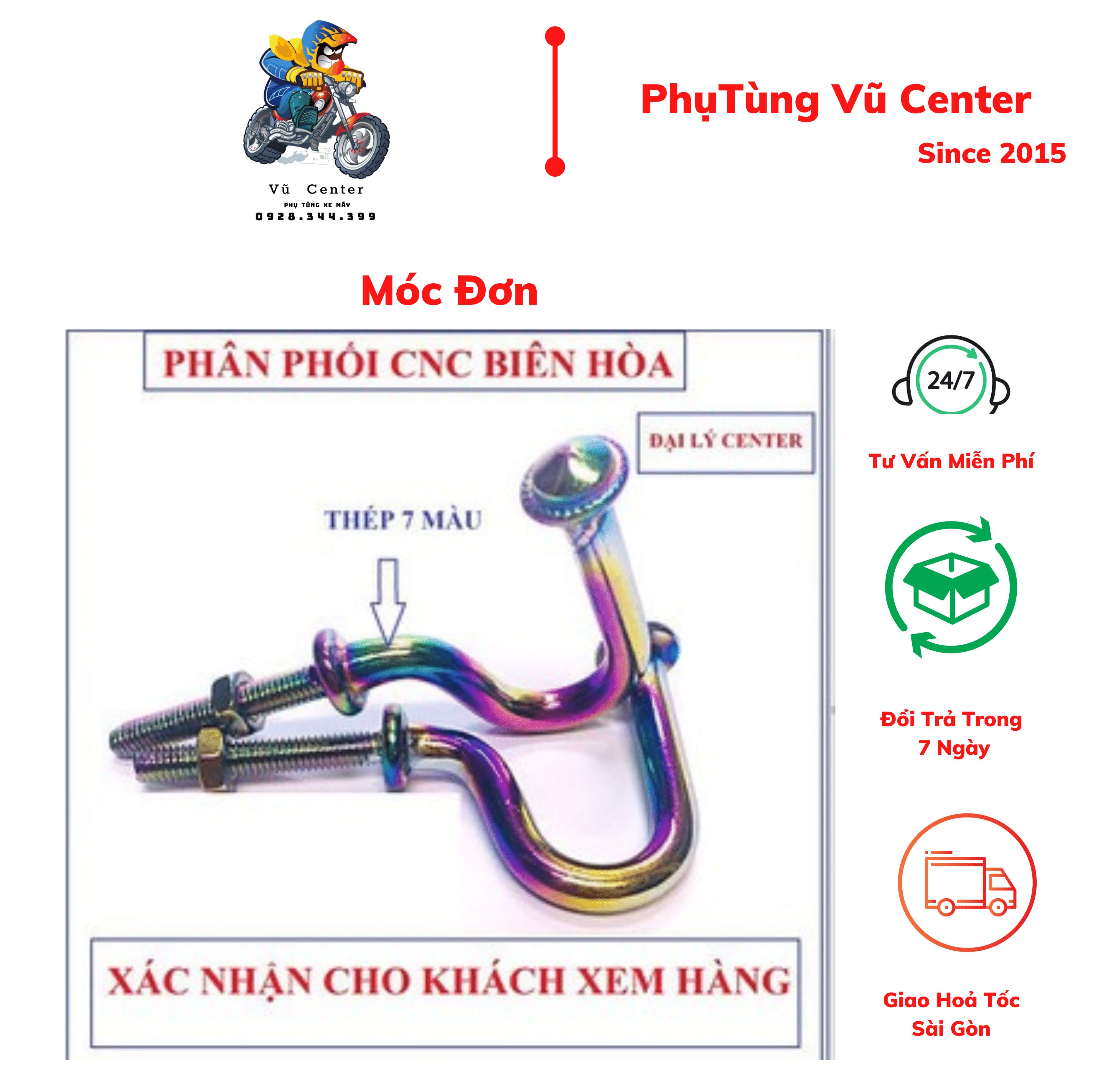 [HCM][ Titan 7 màu ] Móc đơn titan 7 màu