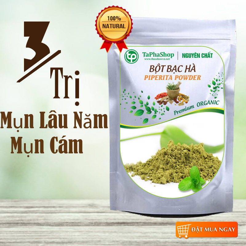 Bột bạc hà nguyên chất 200g - tấn phát - Hàng công ty chất lượng cao