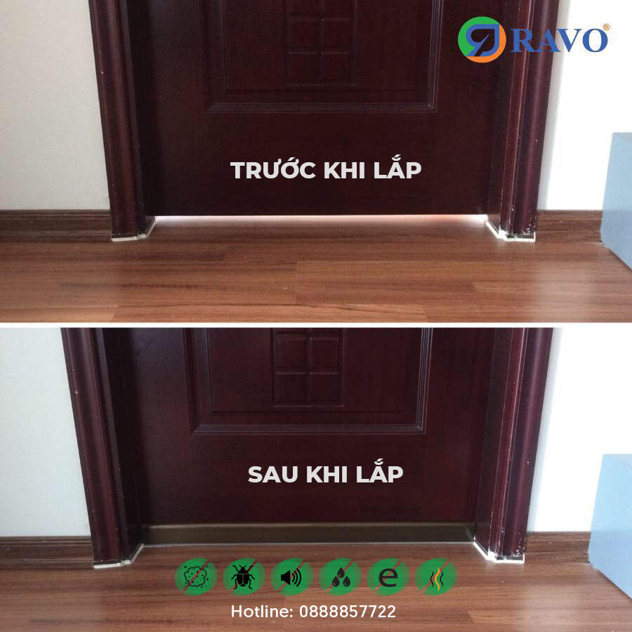 Thanh chặn khe cửa tự động RAVO