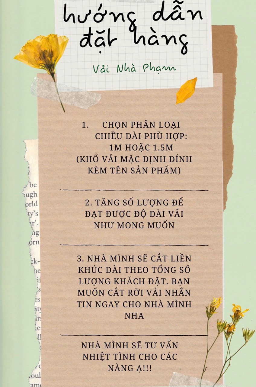 VẢI LỤA MANGO HOA NHÍ - KHỔ VẢI 1.5M - VẢI NHÀ PHẠM
