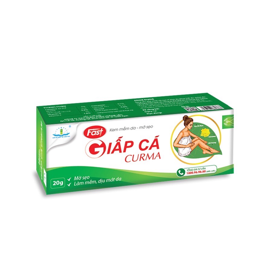[HCM]Kem liền da - Lành sẹo lõm Giấp Cá CURMA