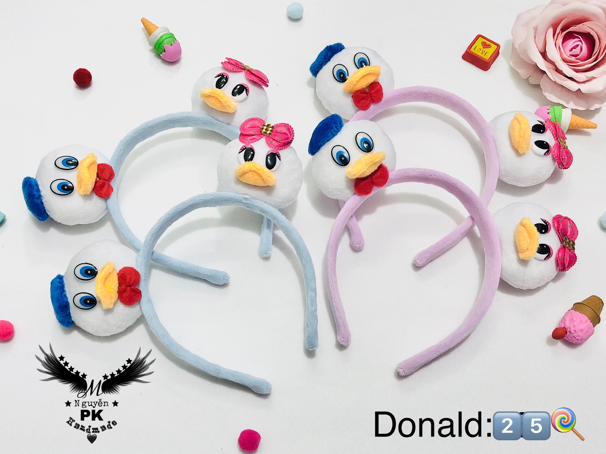[HCM]Băng đô cài tóc hoạt hình vịt Donald