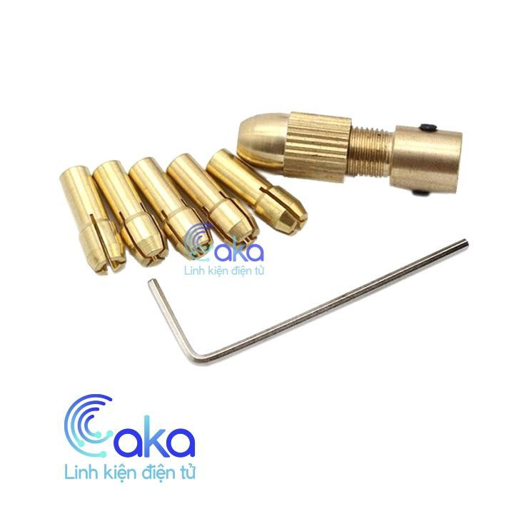 Bộ đầu kẹp mũi khoan mini trục 2mm