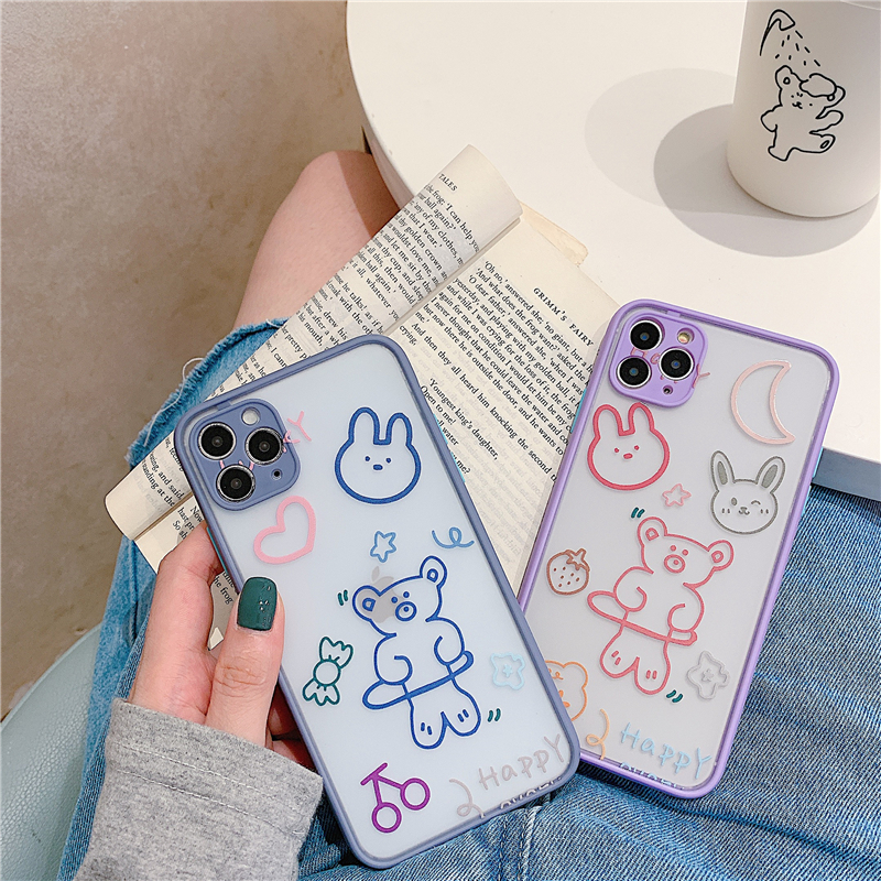 Ốp Lưng Nhám Chống Sock Va Đập Bảo Vệ Camera Happy