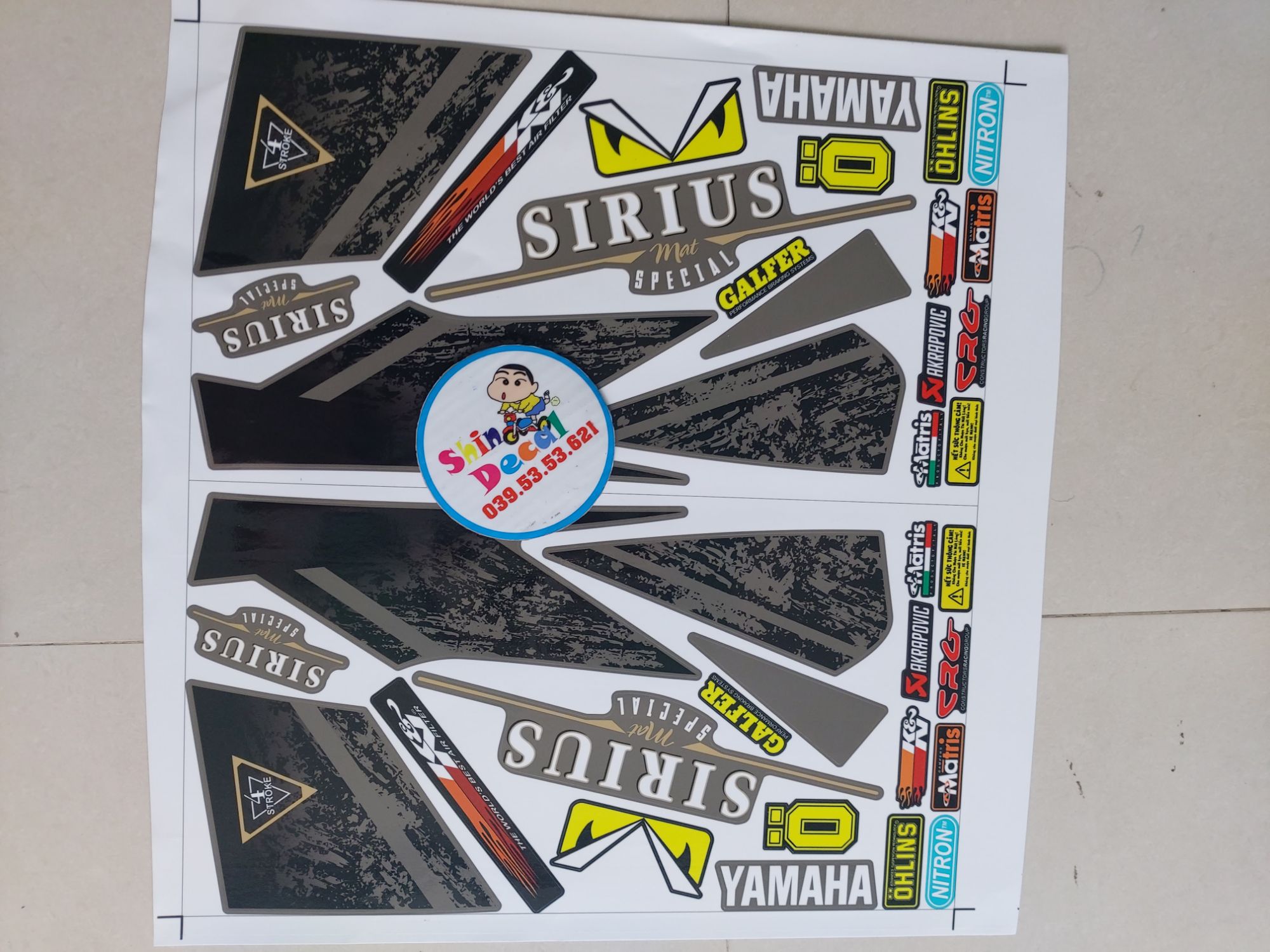 Tem sirius xăng cơ mat special bản đặc biệt 2019
