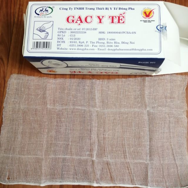 (Q1-HCM) Gạc Y tế Đông Fa - Gạc Đắp Mặt Nạ Dùng Cho Spa (Hộp 100 miếng)