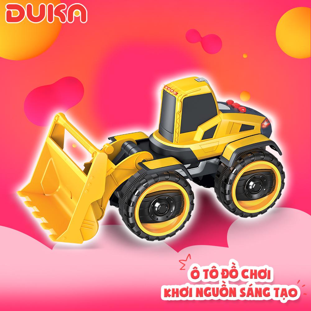 Đồ chơi xe công trình có nhạc, đèn - xe xúc lật