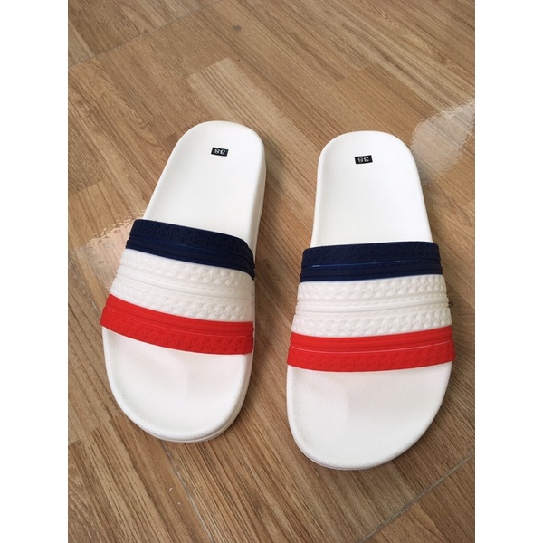 dép  quai ngang quai đỏ đen