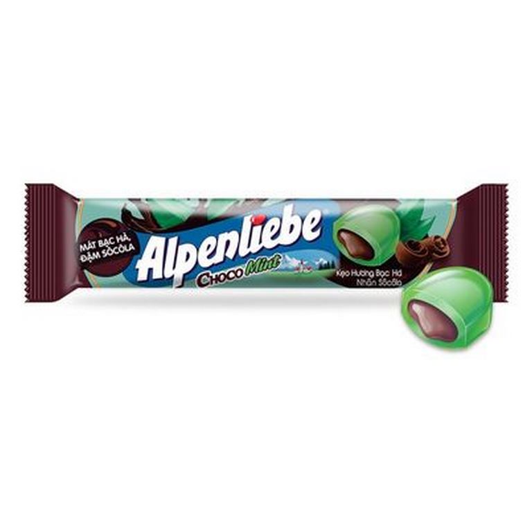 Kẹo Alpenliebe Vị Bạc Hà Nhân Socola Dạng Cây 1 Cây