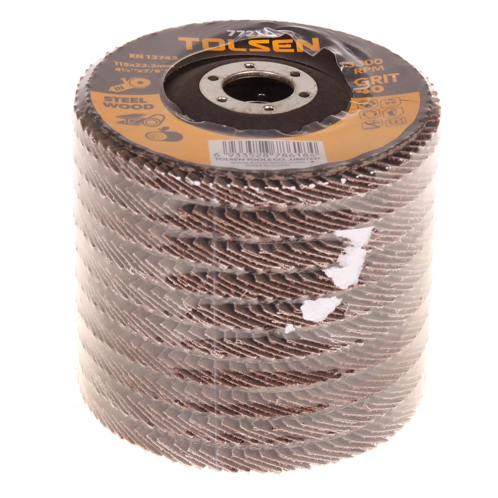 NHÁM XẾP CHO SẮT VÀ GỖ  115mm*40# TOLSEN 77211