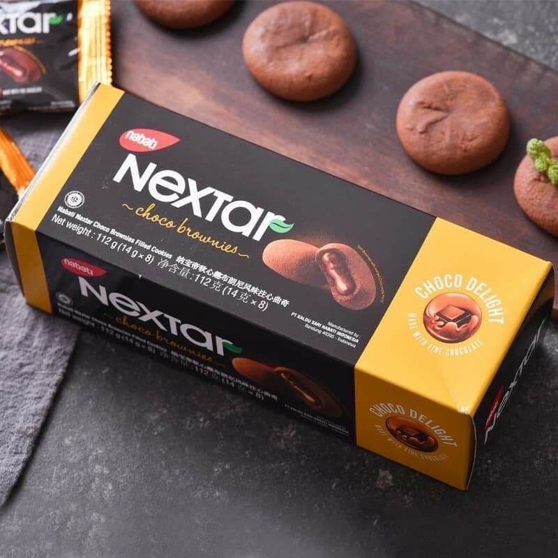 BÁNH QUY SOCOLA NEXTAR BROWNIES NABATI 112G ( HỘP 8 CÁI)