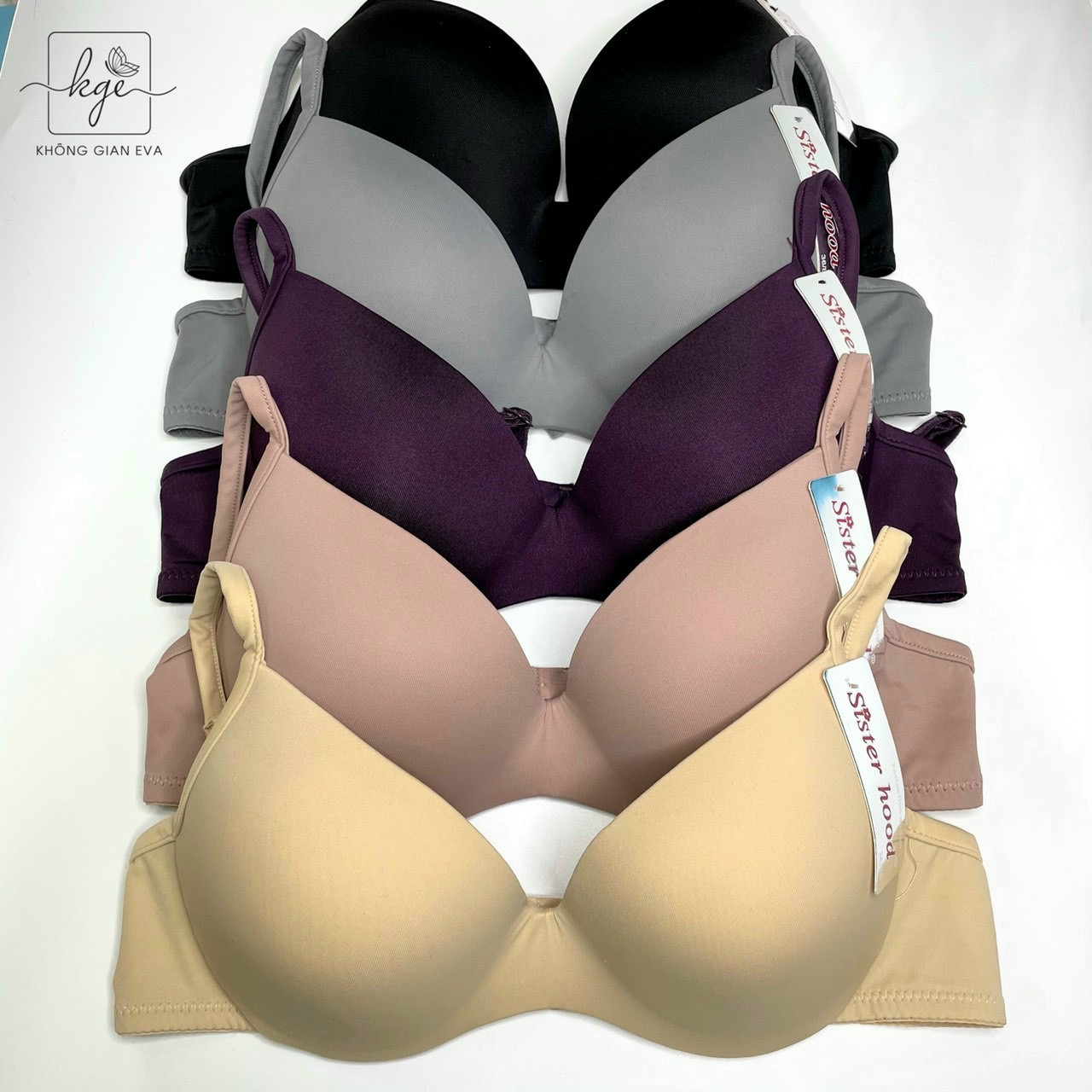 Áo lót nữ Sister Hood 8056 – Mút mỏng trơn, có gọng nâng ngực (34, 36, 38)