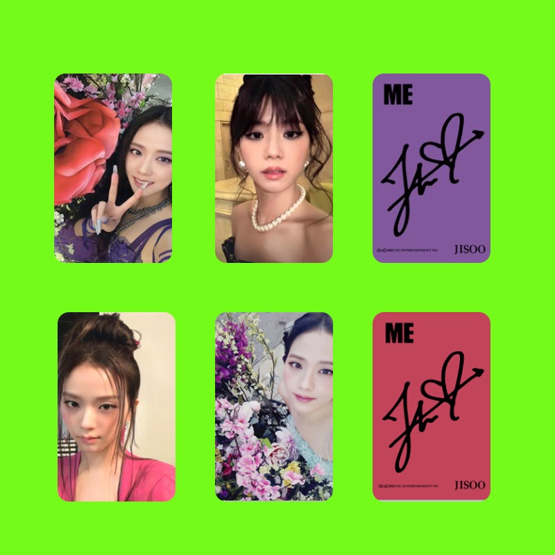 Set 4 tấm ảnh lomo card jisoo solo me flower nhóm blackpink