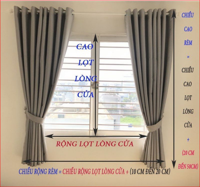 Rèm cửa sổ ( MÓC RIDO ) loại 1 , chống nắng , decor phòng