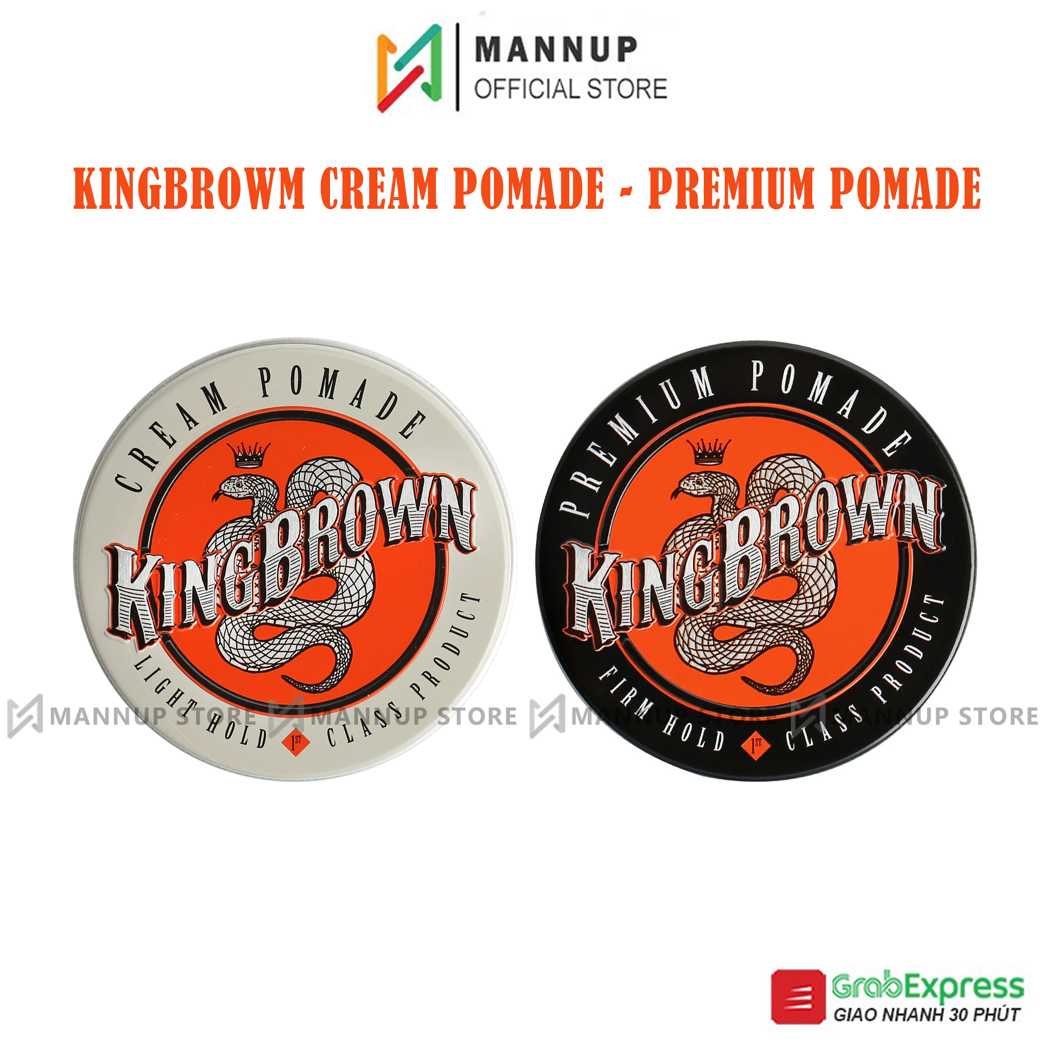 [HCM] Sáp Vuốt Tóc King Brown Cream Pomade - Premium Pomade 75g
