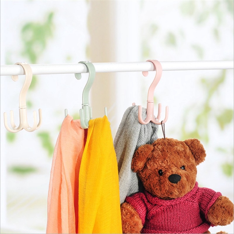 Móc Nhựa Treo Đồ 4 Chấu, Móc Nhựa Treo Đồ Đa Năng, Móc Xoay 360 Độ