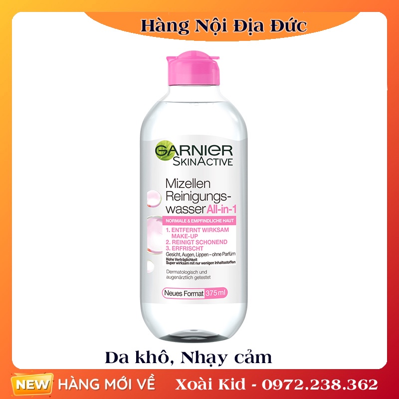 Nước tẩy trang Garnier chuẩn Đức [kèm Bill]
