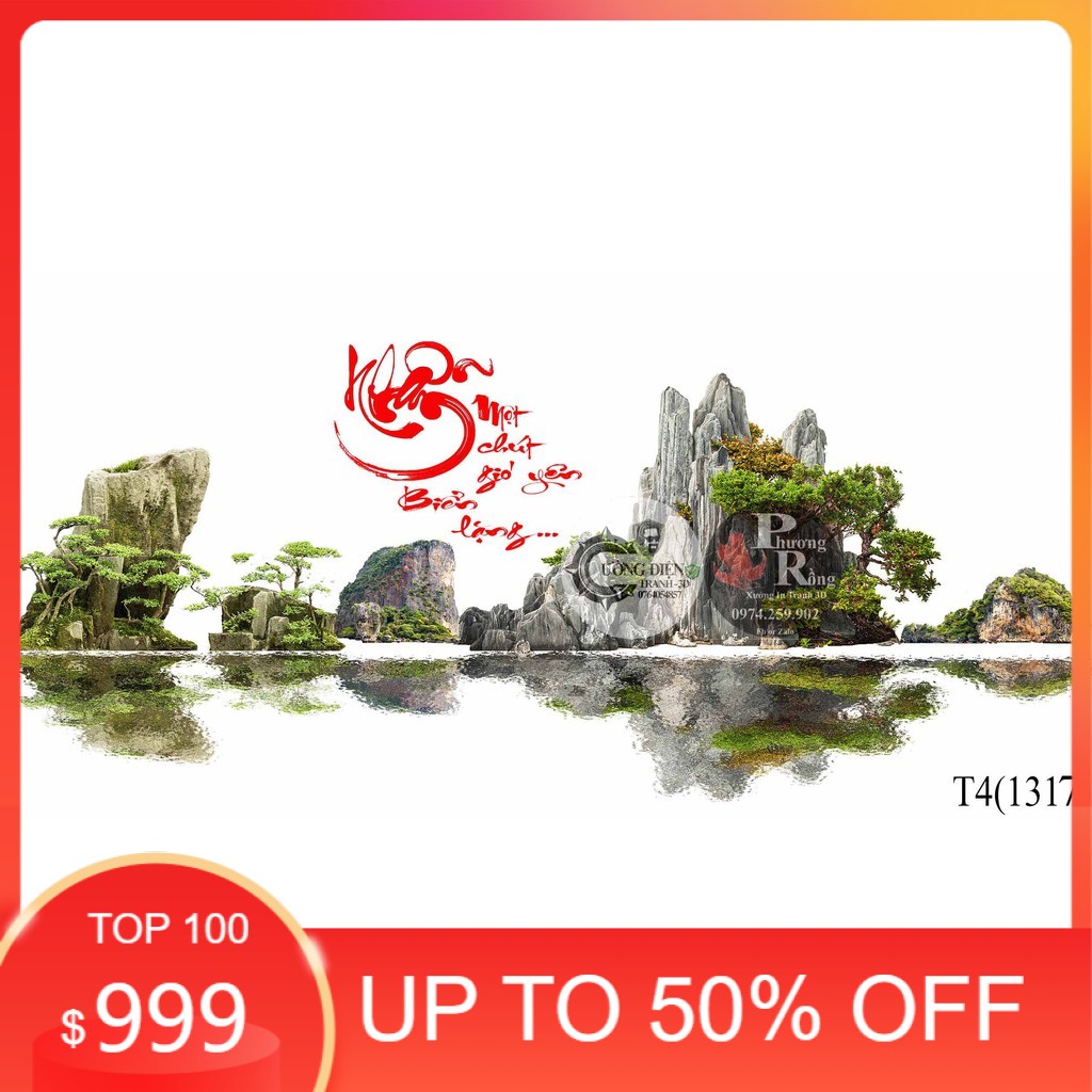 tranh 3d bể cá mã 1317