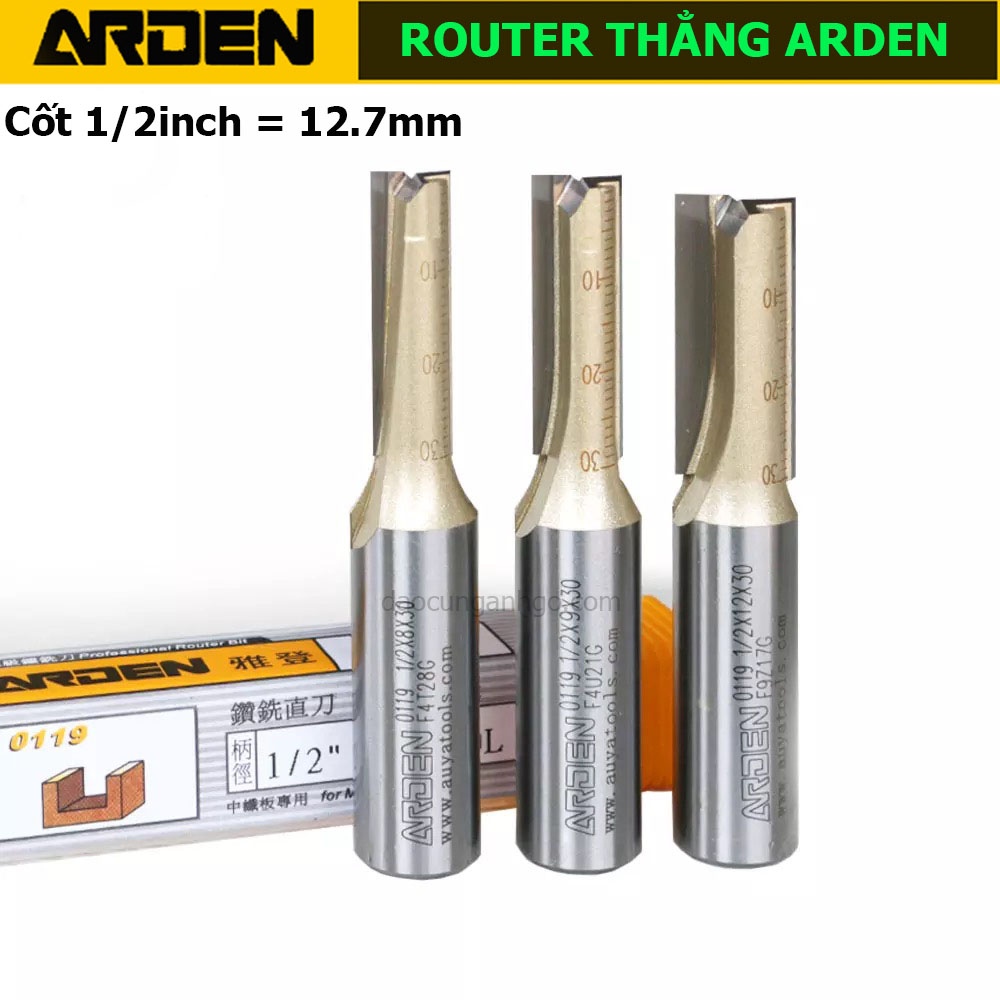 [HCM]ARDEN - Mũi phay gỗ 6-12mm Cốt 12.7mm