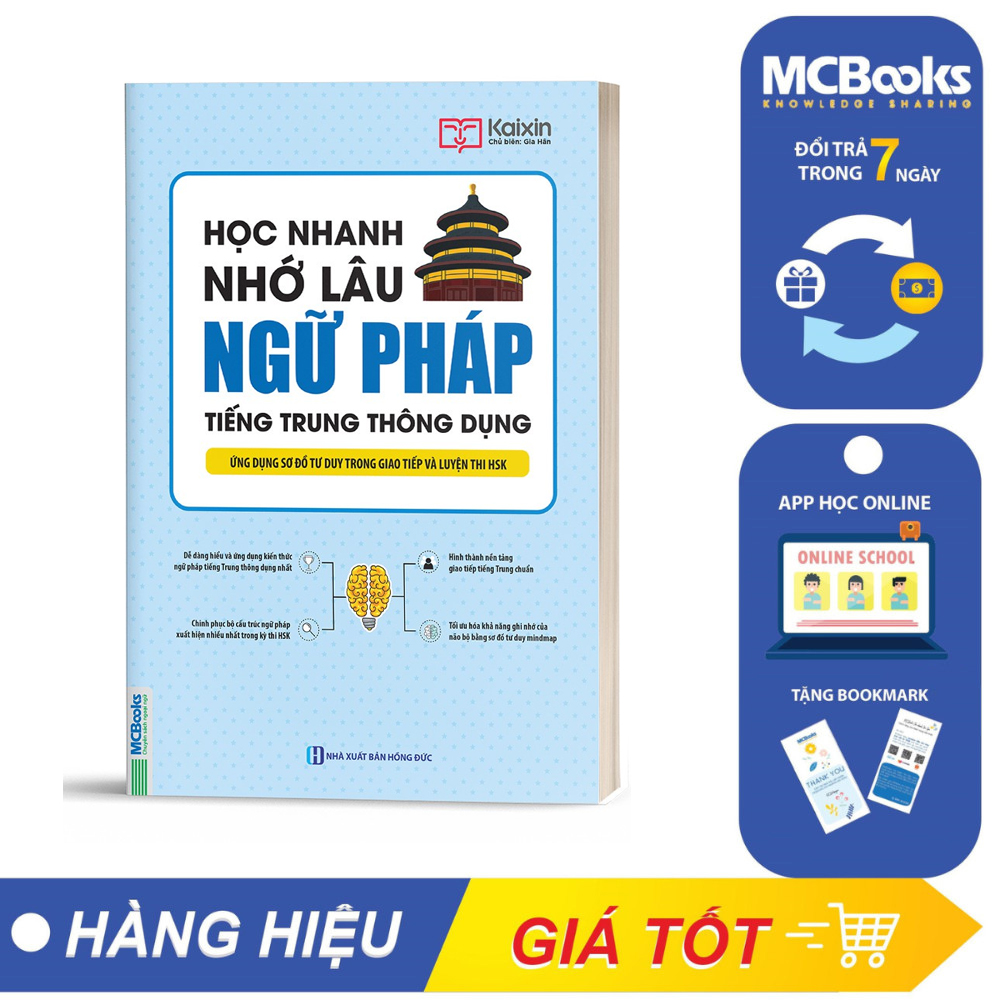 Sách - Học nhanh nhớ lâu ngữ pháp tiếng Trung thông dụng - McBooks