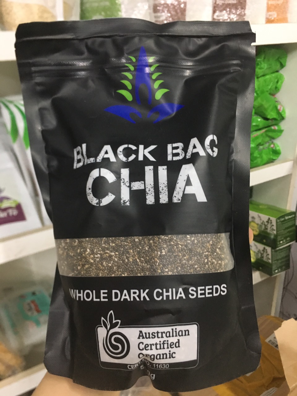 Hạt Chia nhập khẩu Ấn Độ túi đen gói 500gr