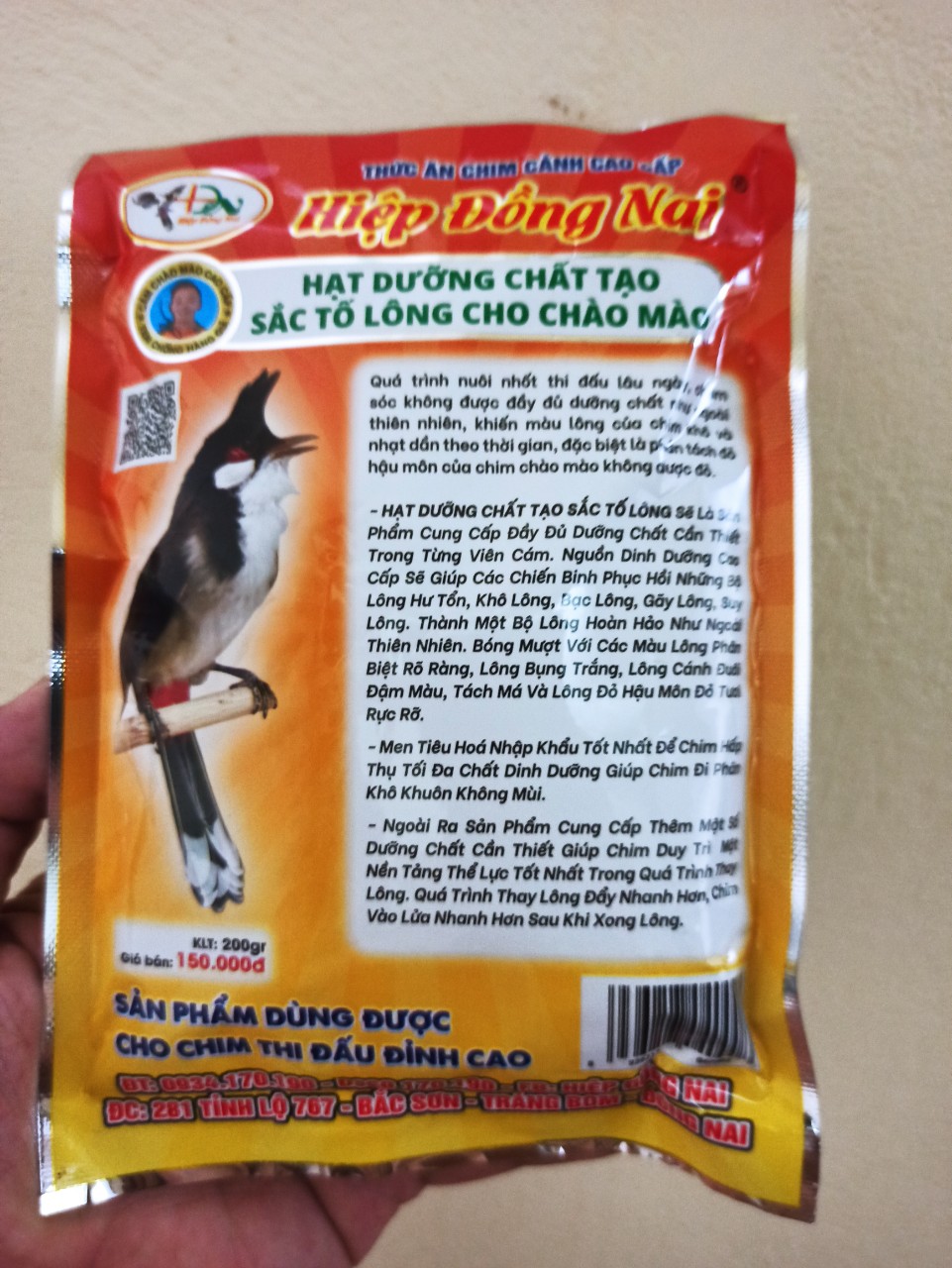 Hạt sắc tố hiêp đông nai dành cho chim thay lông