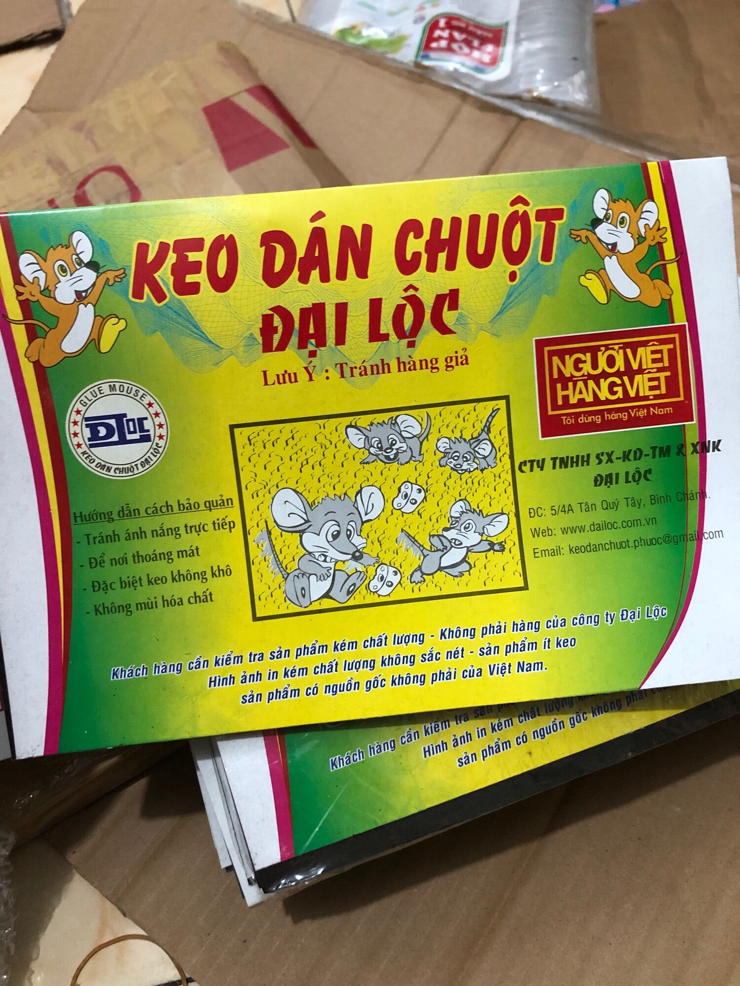 Lốc 20 miếng keo dính chuột loại tốt đại lộc